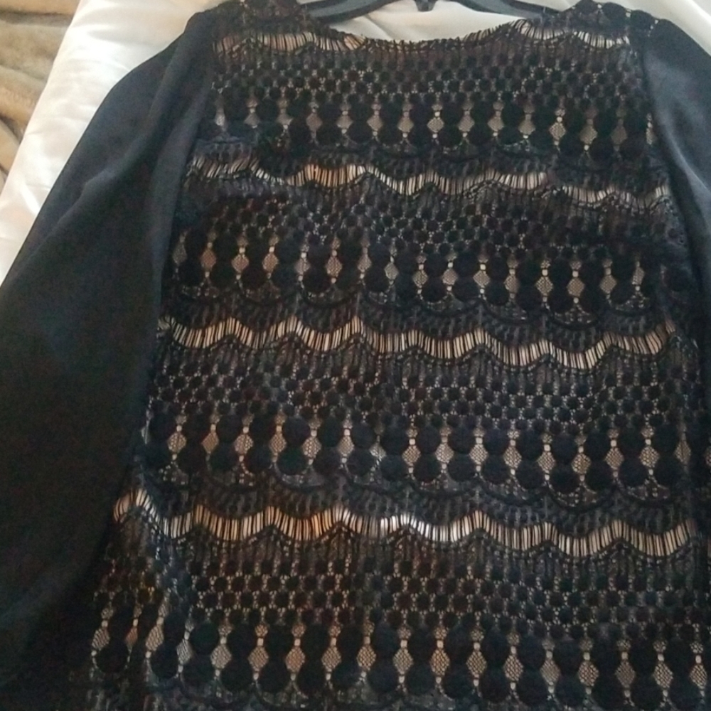 NWT black and nude lace dress.